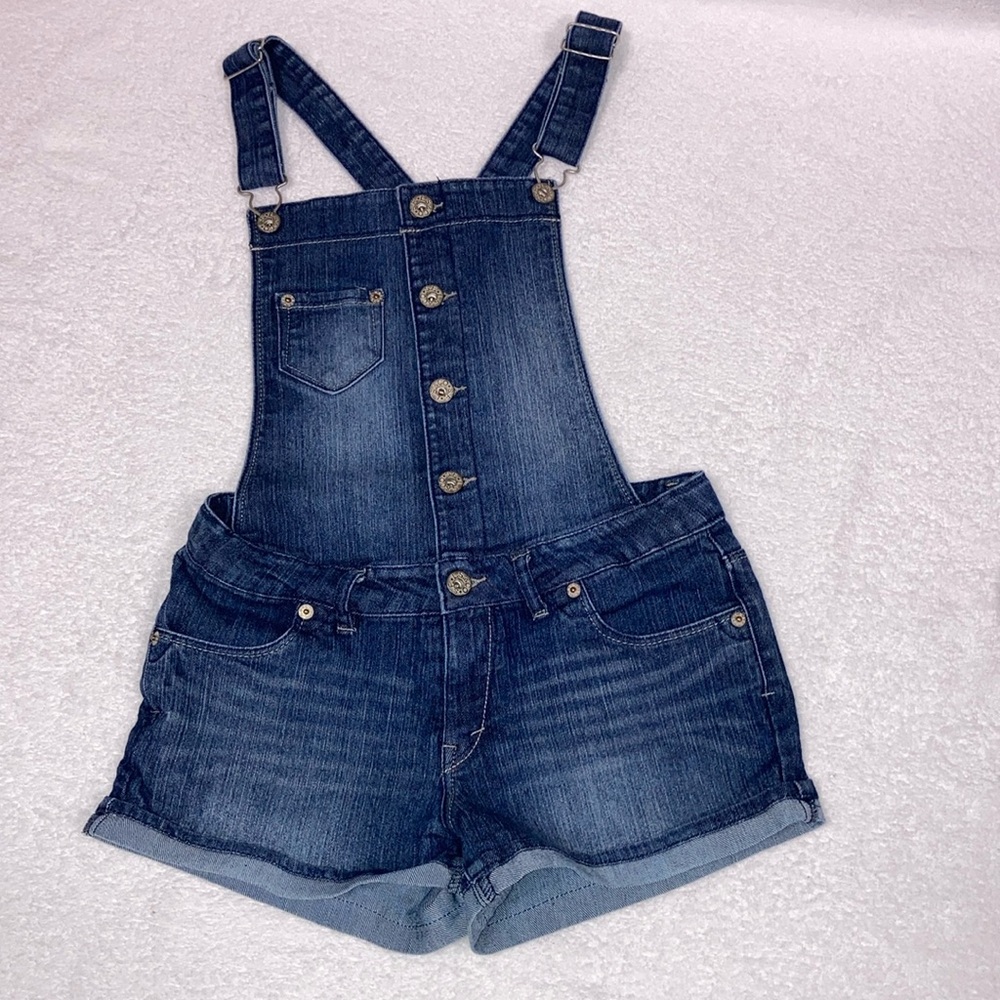 Levi’s jeans girls blue jean denim shortalls size 14